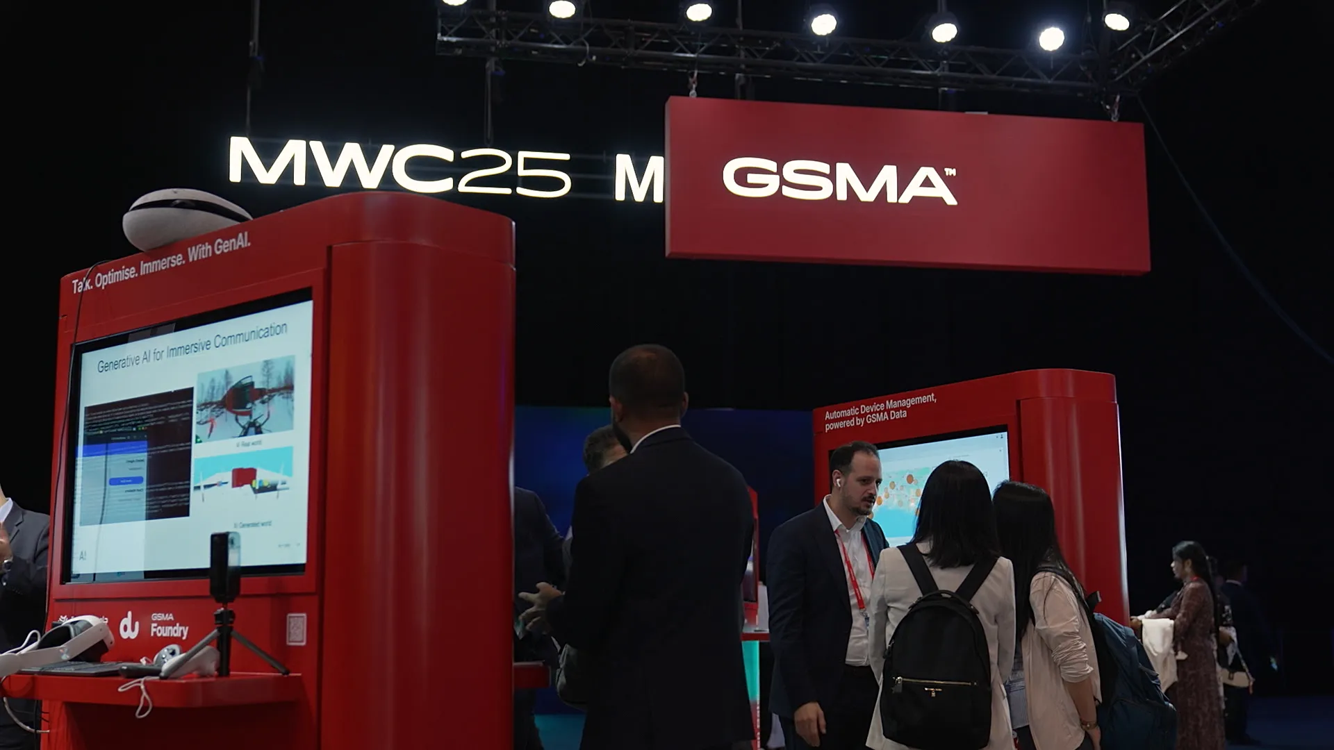 A GSMA exhibition stand at Mobile World Congress